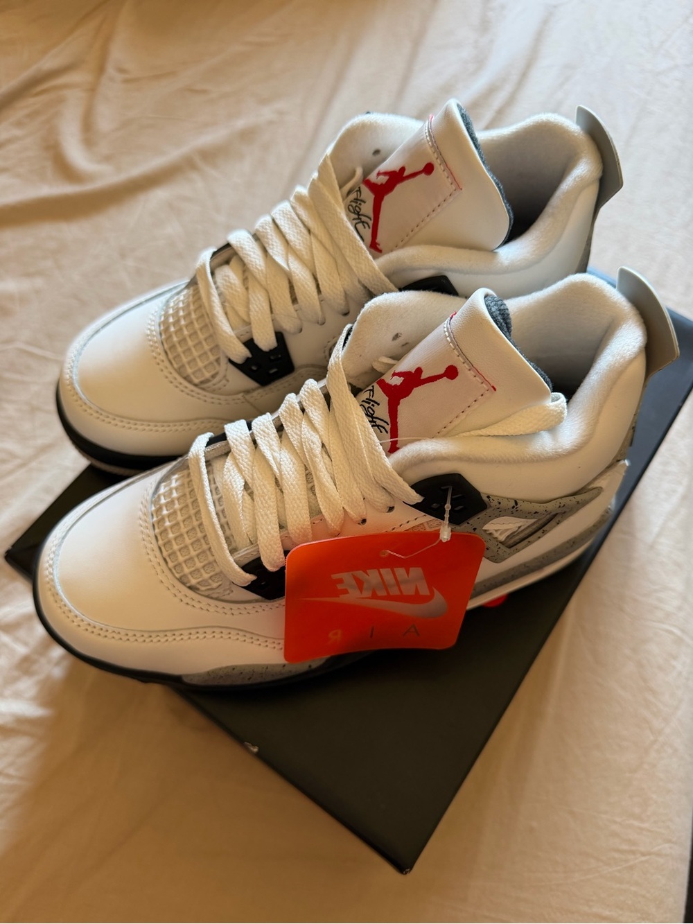 Air Jordan 4 Retro OG GS "White Cement" (2025) - Size 4Y
